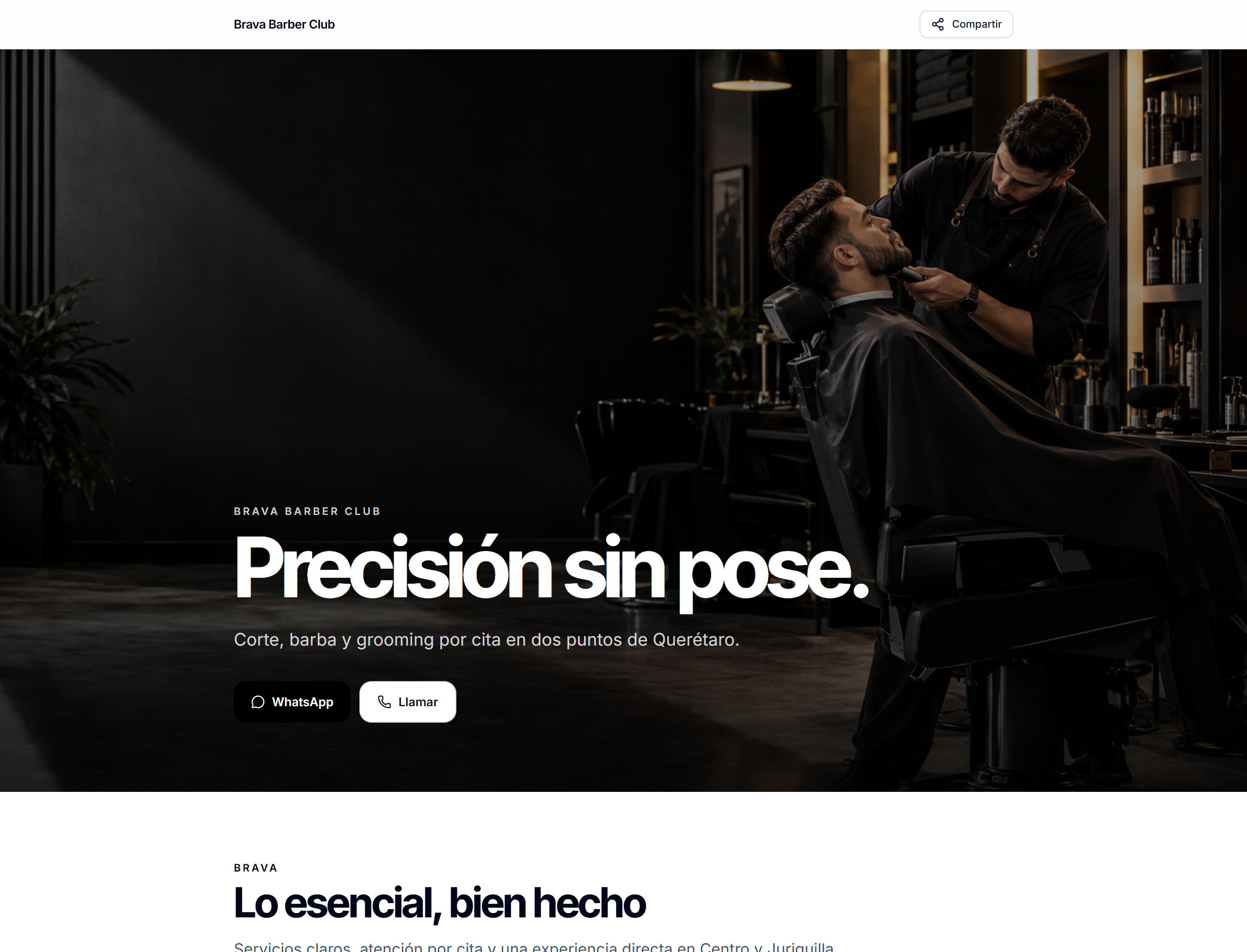 Demo NostraLinks Sites de Brava Barber Club